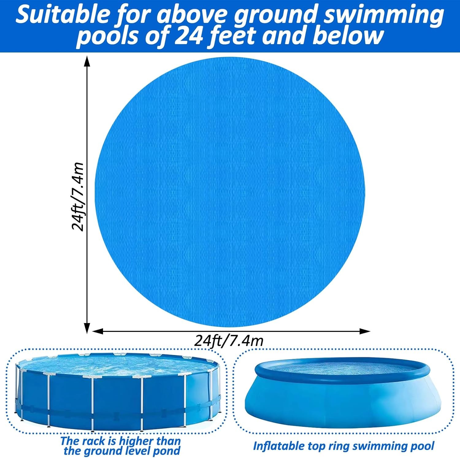 24Ft round Pool Ground Cloths Swimming Pool Ground Cloth,Round Pool Liner Pad fo gallery