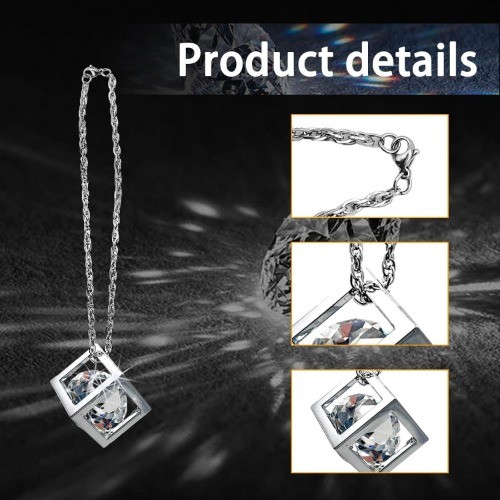 Bling Diamond Cube Car Rear View Mirror Charms, Crystal Sun Catch Color: White gallery