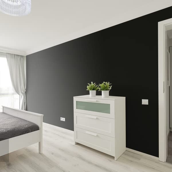 Yancorp Matte Black Contact Paper Solid Wallpaper Plain Vinyl Film SelfAdhesi... gallery