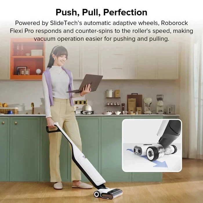 roborock Flexi Pro Wet Dry Vacuum Cleaner, Cordless Mop with Hot Open Box gallery