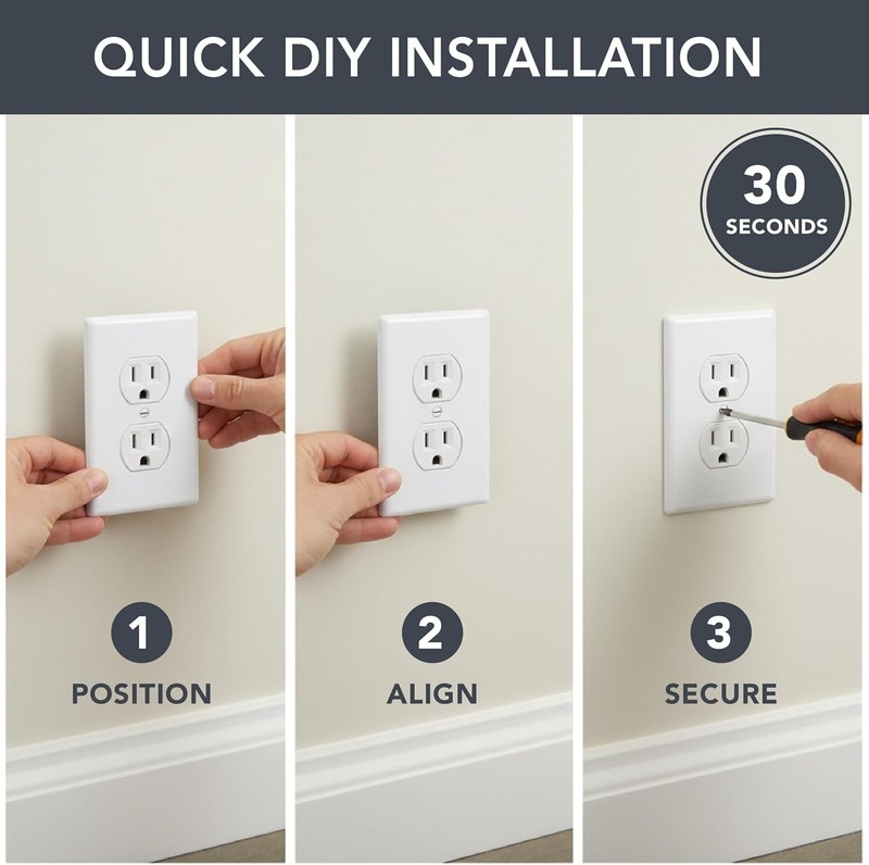 Outlet Covers Wall Plates - Electrical Outlet Covers12-pack Standard Size gallery