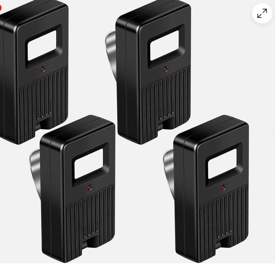 Kingdder 4 Pcs Garage Door Remote 8 Dip Switch Compatible with Linear black