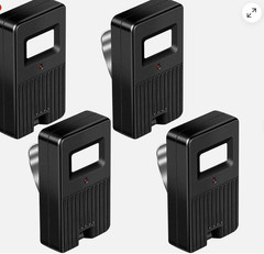 Kingdder 4 Pcs Garage Door Remote 8 Dip Switch Compatible with Linear black