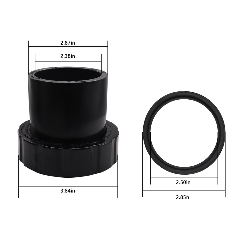SURPOUF 2 Pack SPX3200UNKIT Compatible with Hayward Union Connector Black gallery