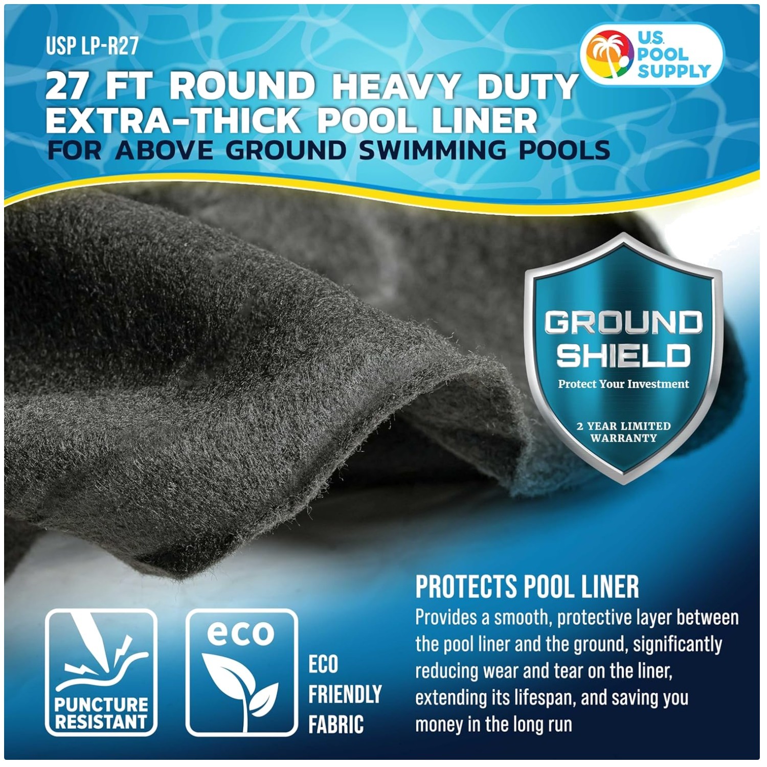 Pool Liner Protection Pad - 27ft Round Heavy Duty Shield gallery