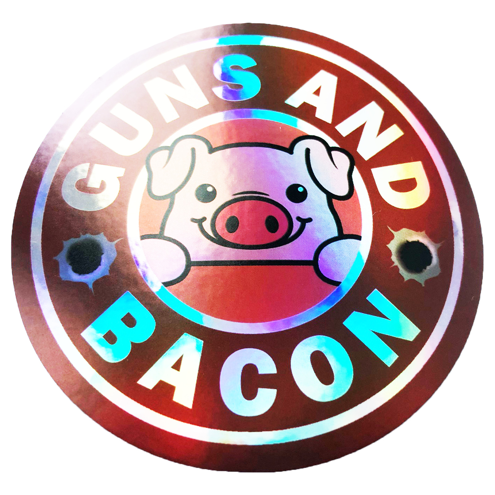 Shiny Guns and Bacon 2A Second Amendment Gun Rights NRA Sticker 3 Inch Laptop gallery