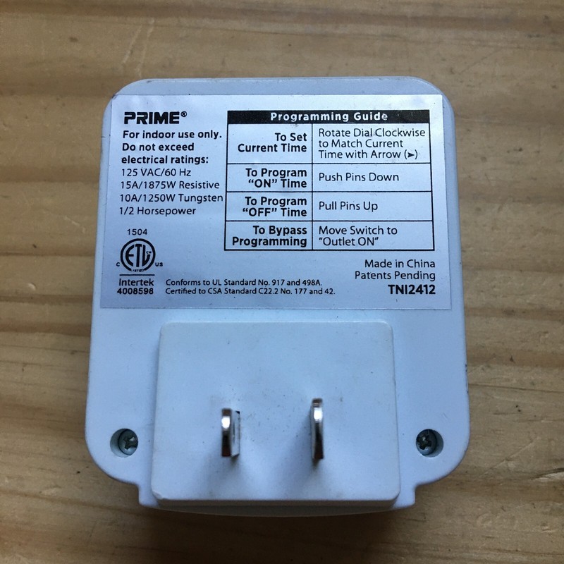 PRIME 24 Hour Programming Timer For indoor use only #TNI2412 gallery