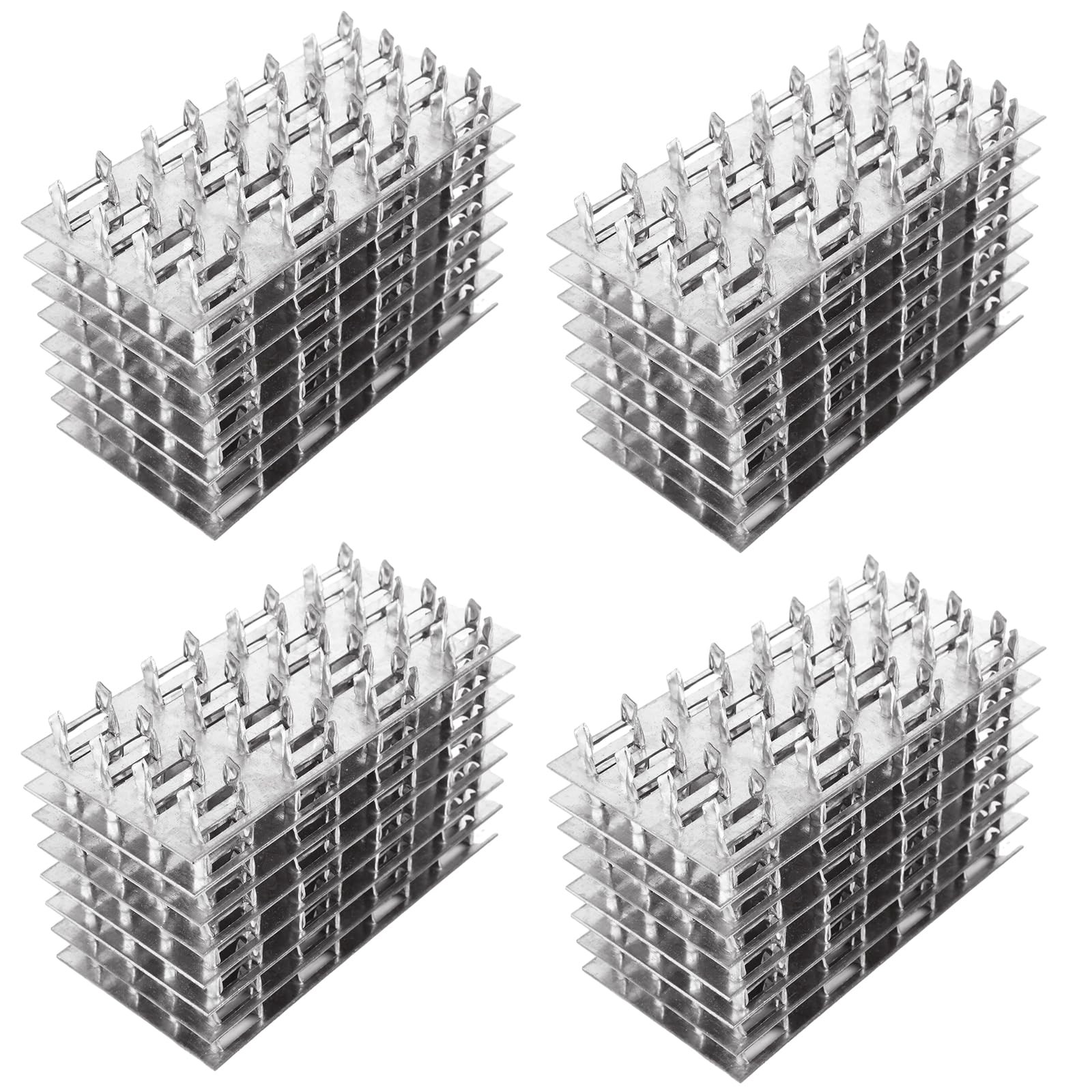 100 Pack Truss Plate, 4" x 2" Pronged Truss Plate Flat Mending Plates Repair gallery