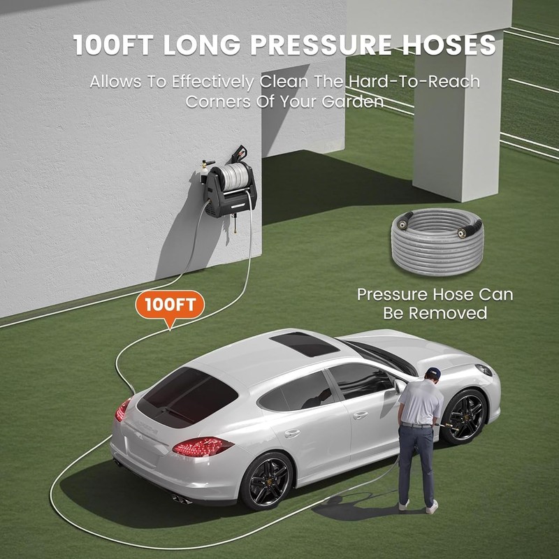 Giraffe Tools Retractable Electric Pressure Washer Plus, Max 2900 PSI 2.2 GPM gallery