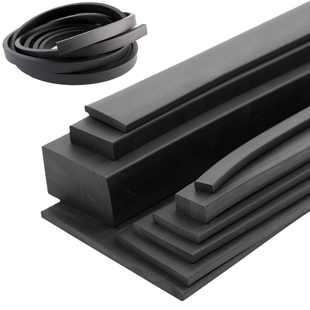 Solid Nitrile NBR Rubber Strip Shockproof Square Sealing Oil Resistant Black