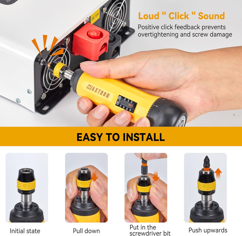 13Pcs Torque Screwdriver Set, 1/4" Adjustable Torque Wrench 10-70 In-Lb, Small P gallery