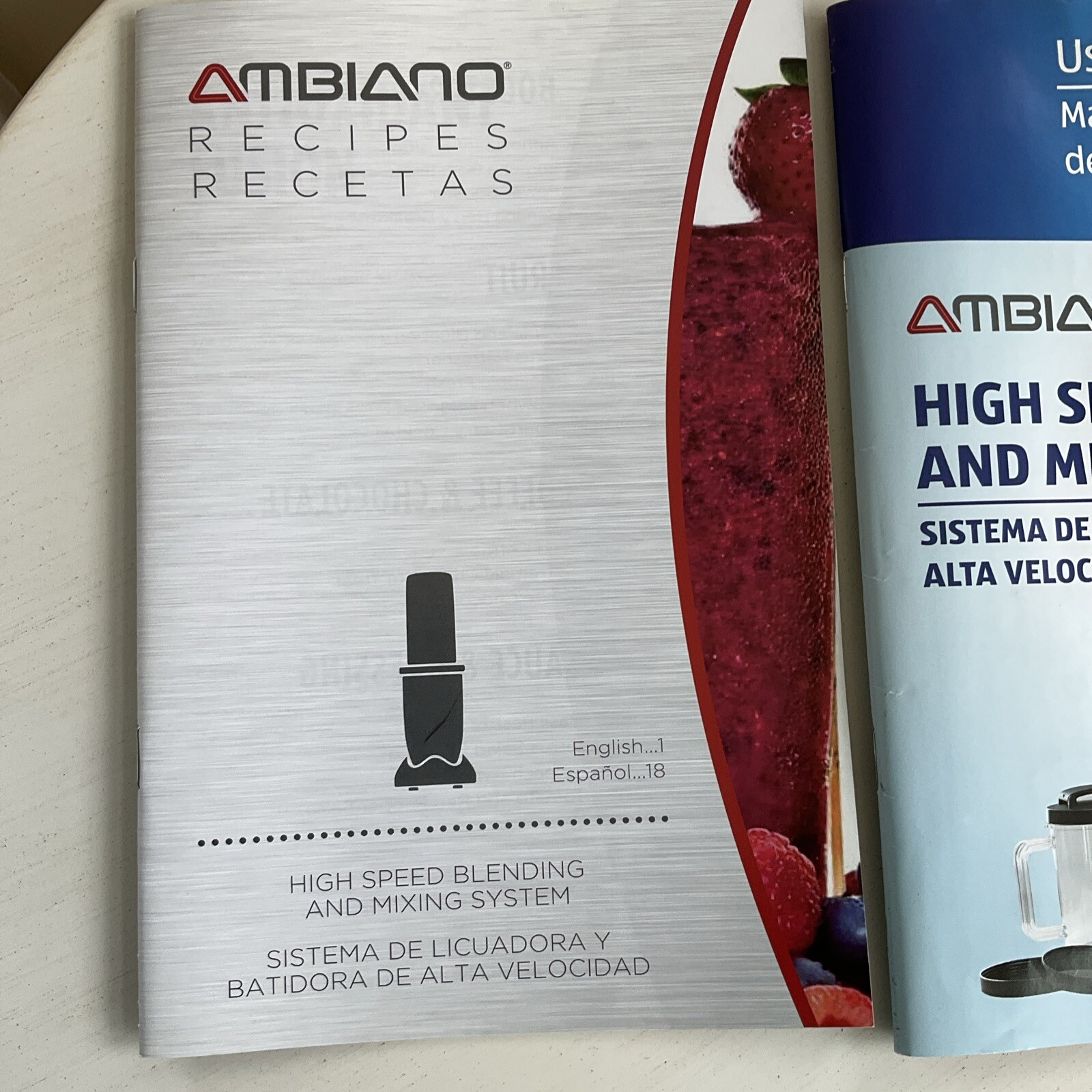 Ambiano High Speed Blender/Mixer User Manual & Recipe Book Lot gallery
