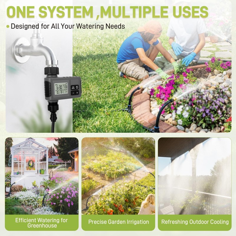 66FT Drip Irrigation System with Timer Automatic Garden Watering System for Yard gallery