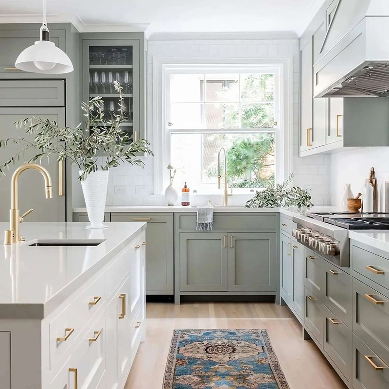 Gold Square Brushed Satin Brass Cabinet Handles Pulls Kitchen Stainless Steel gallery