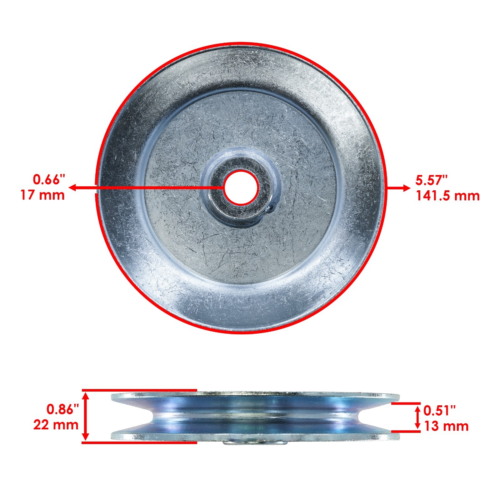 Deck Spindle Pulley for Exmark QST22BE482 48" / QST24BE522 52" 110-6864 1392433 gallery