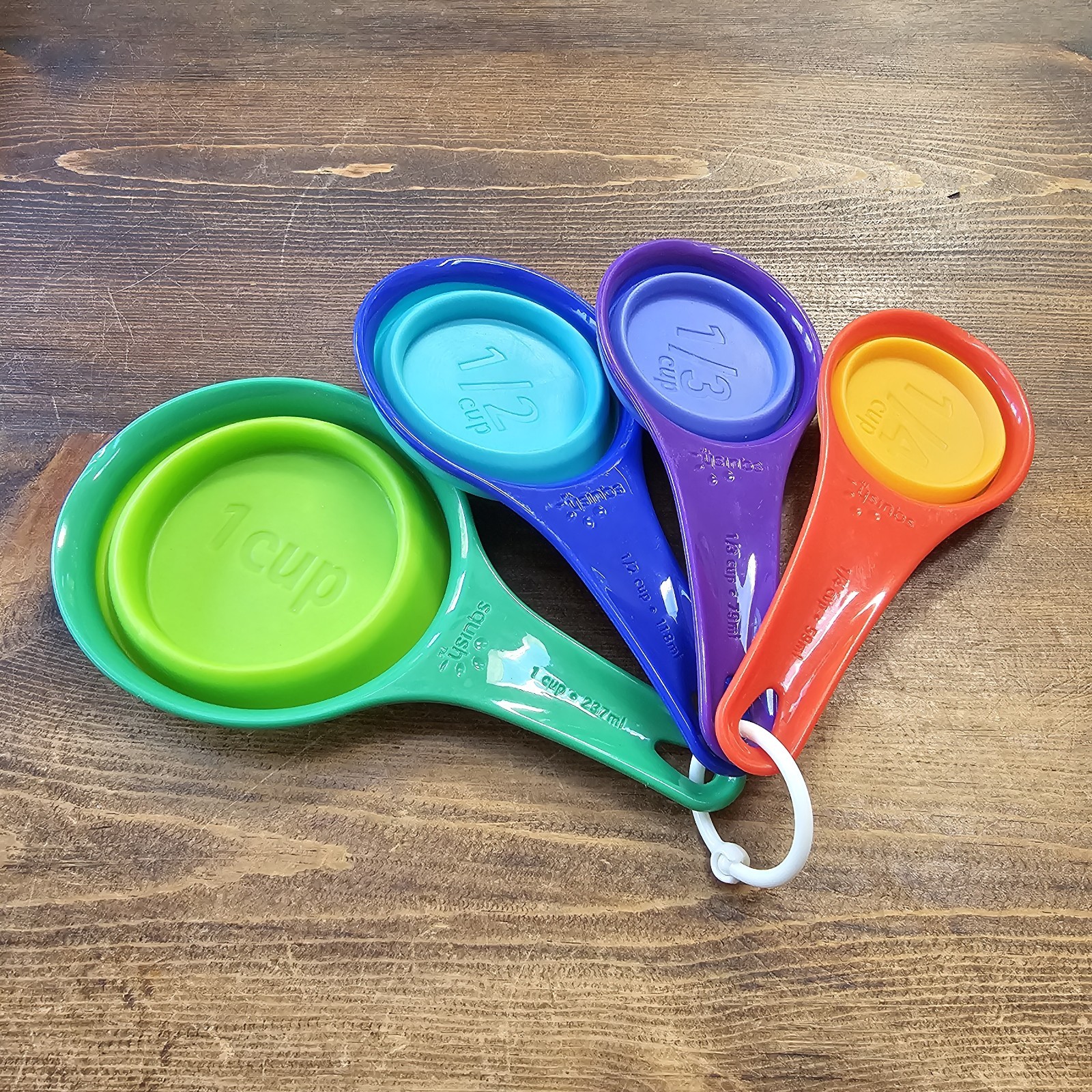 Squish Collapsible Measuring Cups Set of 4 1 Cup 1/2 Cup 1/3 Cup 1/4 Cup gallery
