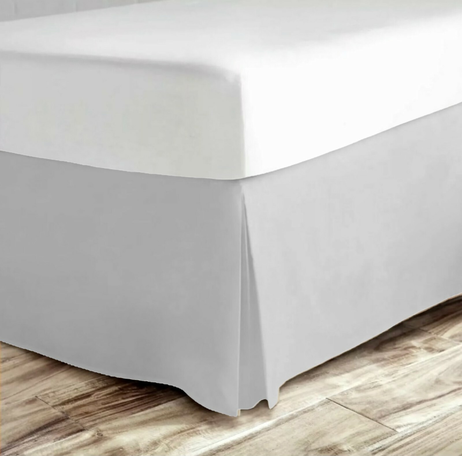 Premium Pleated Solid Bed Skirt Dust Ruffle Luxury Microfiber 15" Tailored Drop gallery