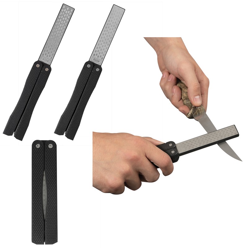 Folding Pocket Sharpener Diamond Knife Sharpener 400 and 600 Grit gallery