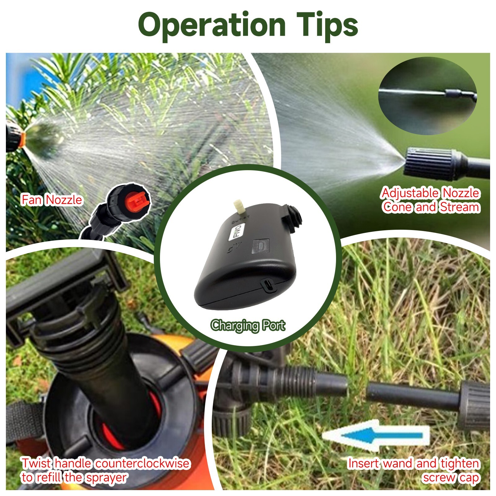 Powered Sprayer DIY Kit for upgrading manual to pumpless with Li-ion Power Bank gallery