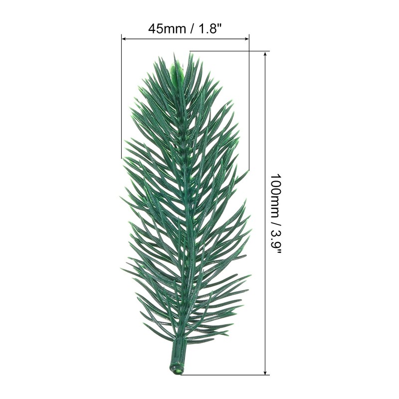 48 Pack 4" Artificial Green Pine Needles Branches Twigs Stems Pick Style 2 gallery