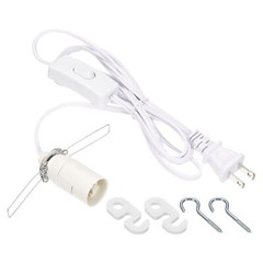 12ft Pendant Light Socket Hanging Extension Cord with E12 C7 Candelabra Socket