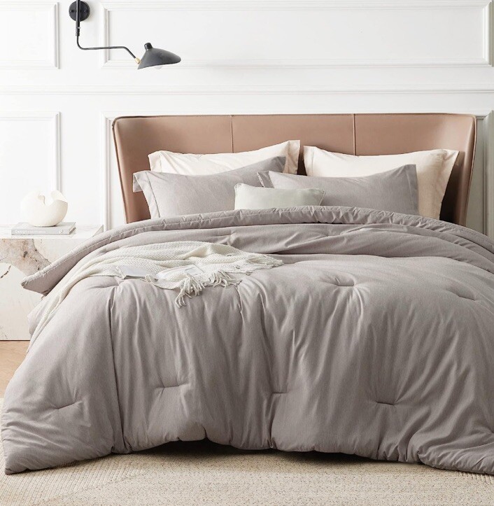 Bedsure Twin/Twin XL Comforter Set Linen. Comforter And 1 Sham 68x88 gallery