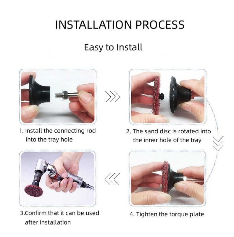 6 PACK 2 Inch Disc Pad Holder with 1/4" Shank, Die Grinder Sanding for Polishing gallery