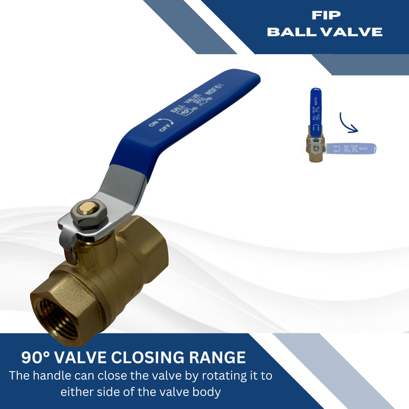 1) 3/4" FEMALE THREADED BALL VALVE, LEAD FREE BRASS, 600 PSI, WATER OIL GAS gallery