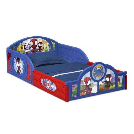 Marvel Spidey Toddler Bed with Guardrails by Delta Children, Blue gallery