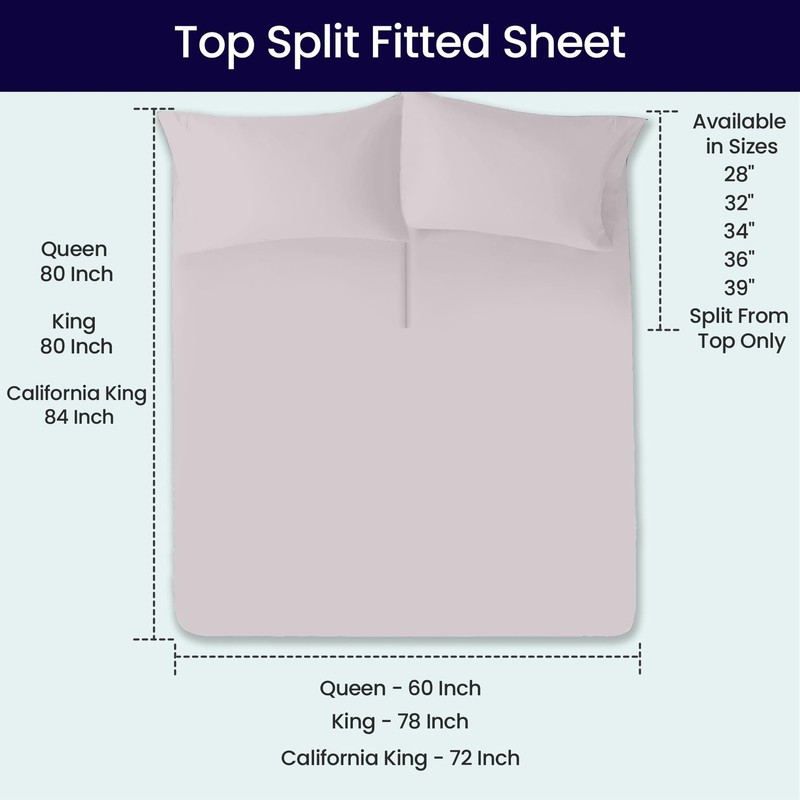 28 Cal King Split Top Flex Head Fitted Sheet ONLY 100 Egyptian Cotton Sheet 1... gallery