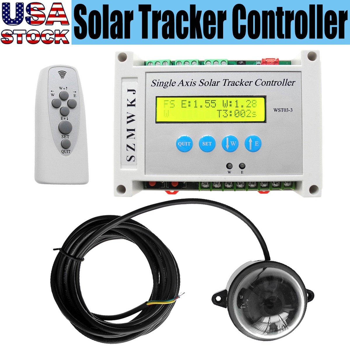 Single Axis Solar Tracker Controller Automatic Solar Tracking W/ Remote Control gallery