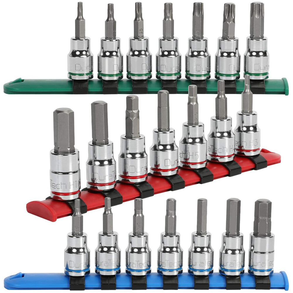 DURATECH Bit Socket 21-PC Set 3/8'' Allen Bit Socket Metric&SAE Hex Bit Sockets gallery