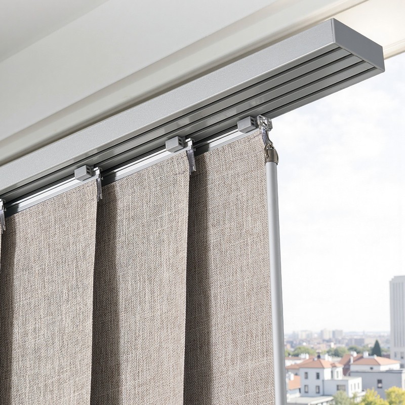 VEVOR Panel Track Blinds Extendable Track from 45.8 in to 86 in W Trimmable gallery