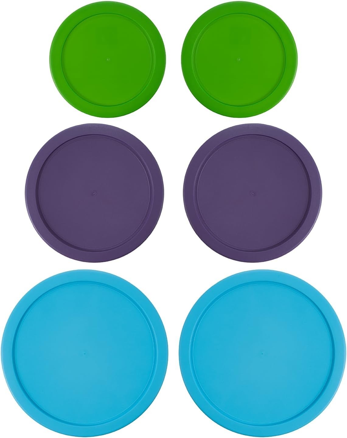 Replacement Lids for Pyrex Glass Containers 2-Cup 4-Cup 7 Cup Round 6pcs Food gallery