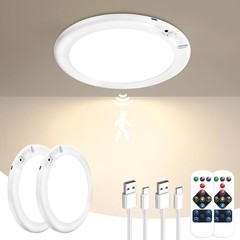 GMOX Rechargeable Motion Sensor Ceiling Light 2/4Pack with Remote
