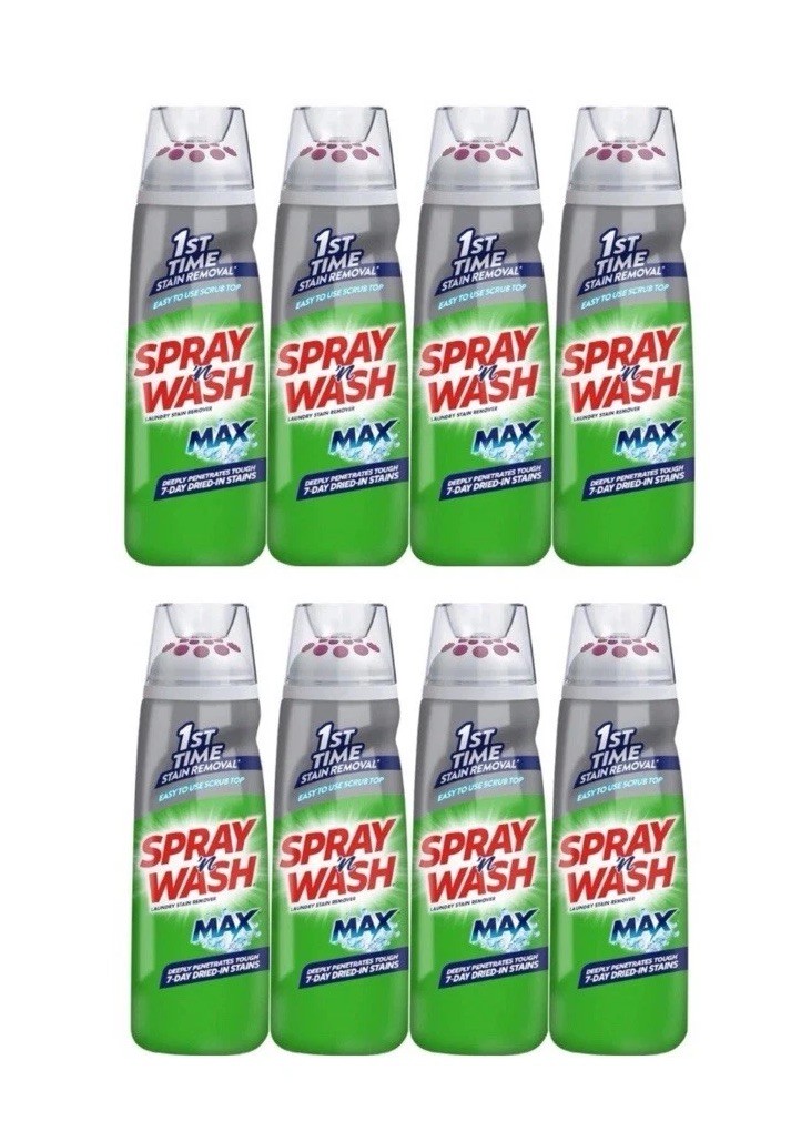 8 Pack - Spray n Wash 6.7OZ Max Laundry Stain Remover Gel Stick Easy Use Scrub gallery