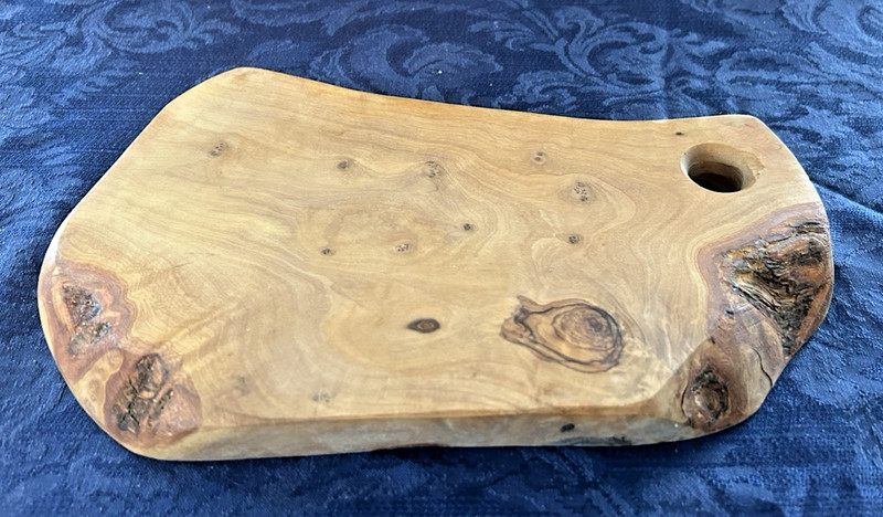 Live Edge Small Cutting Serving Board Free Form Olive Wood? 10.25"x6.5" gallery