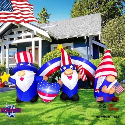 7 FT Independence Day Inflatable 3 Gnomes B-7FT Long 3 Gnomes with Archway gallery