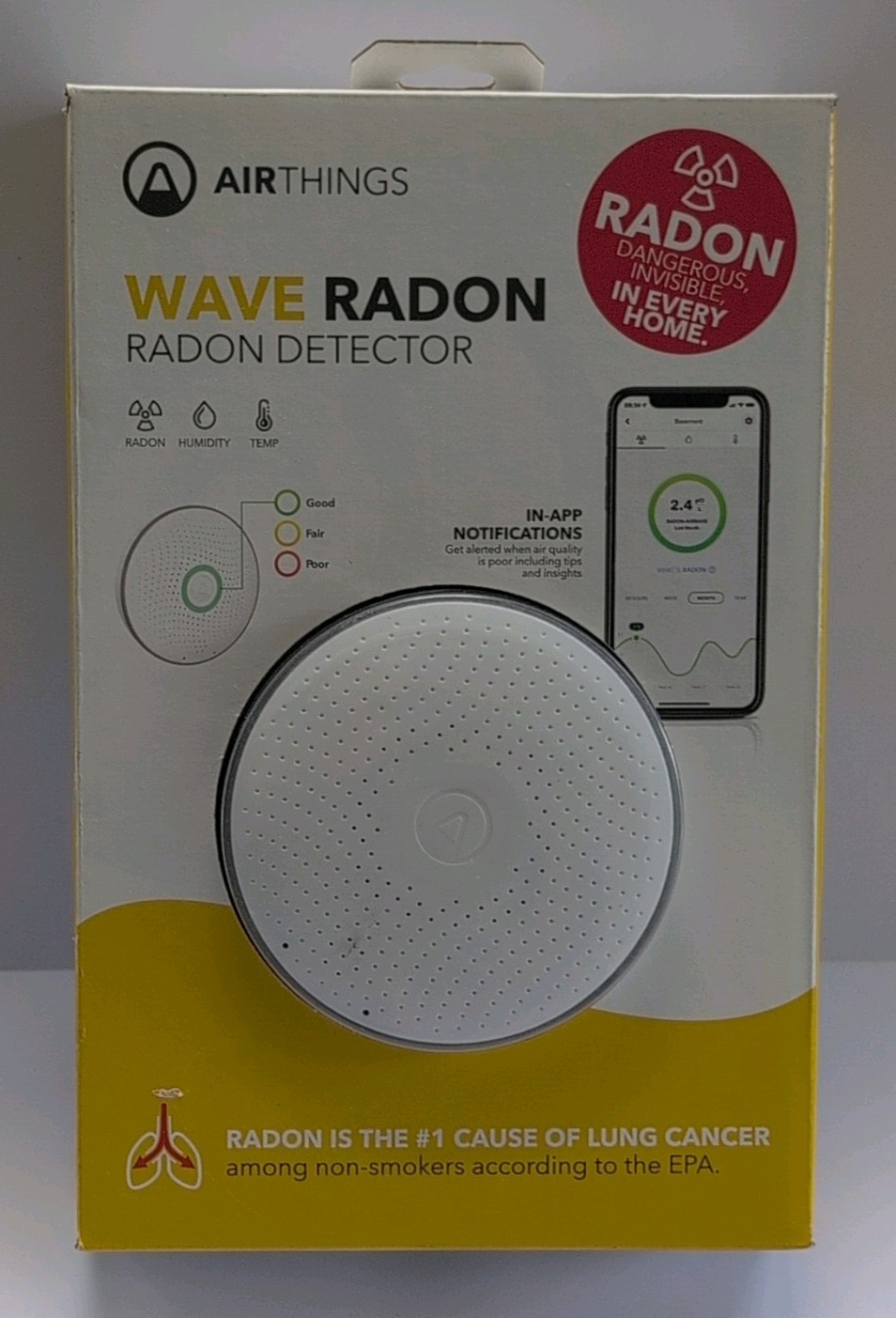 Airthings Wave Radon 2951 Radon Detector Humidity & Temperature NEW Monitoring gallery