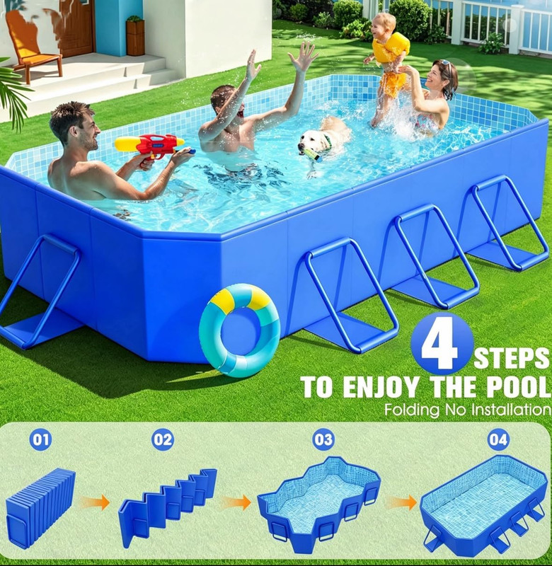 2026 Large Foldable Pool,Non-Inflatable Swimming Pool for Kid,Adult Collapsible gallery