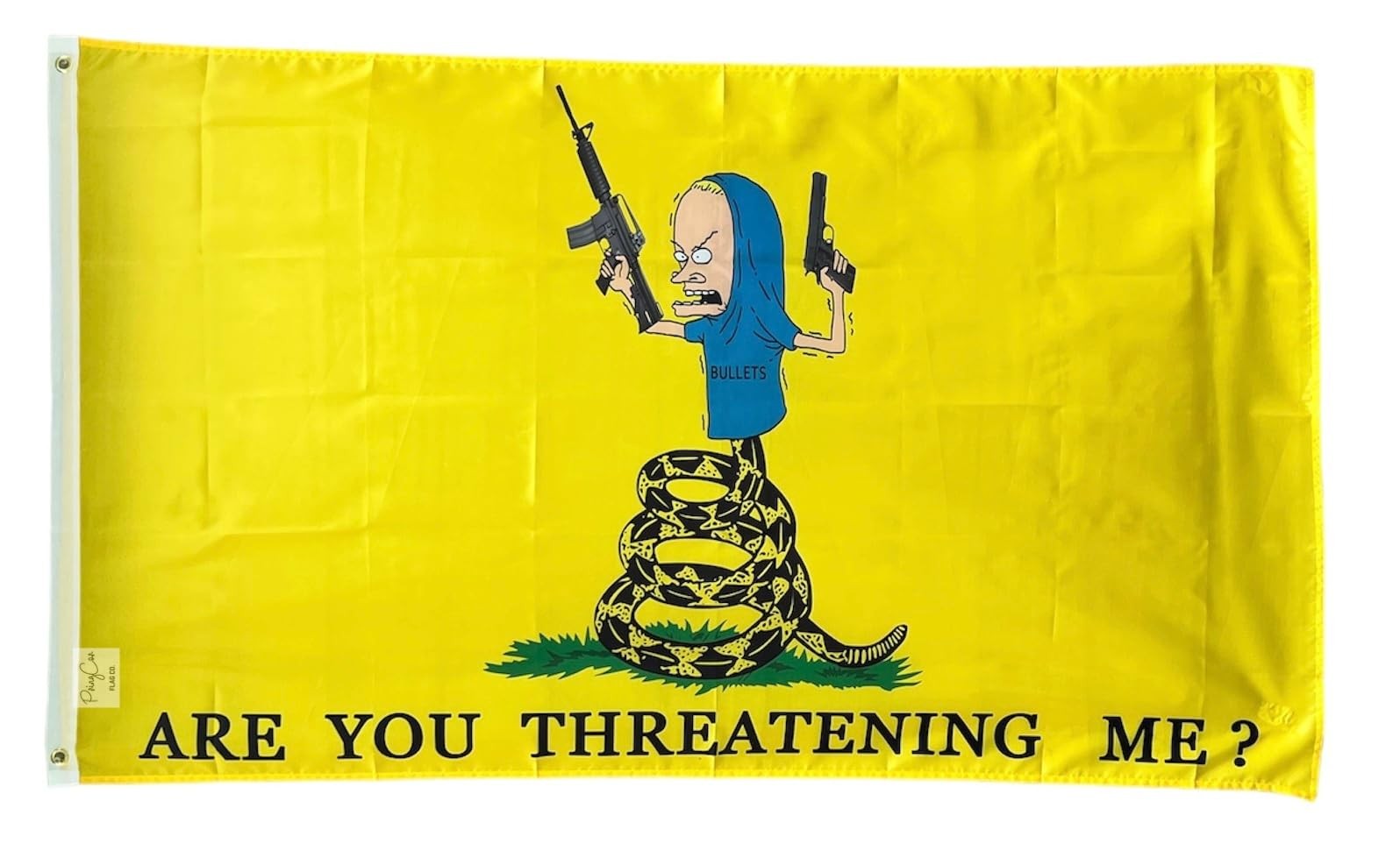 3x5FT Flag Beavis Cornholio Meme Large (36 x 60 inches; 91 x 152cm), Yellow gallery