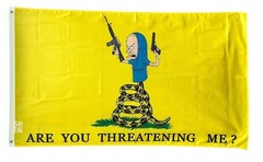 3x5FT Flag Beavis Cornholio Meme Large (36 x 60 inches; 91 x 152cm), Yellow