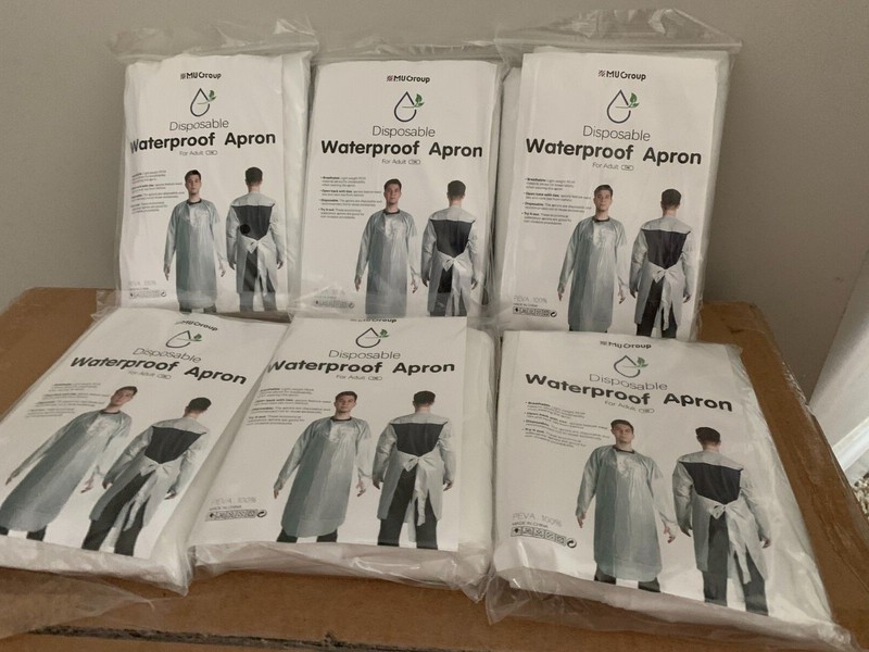 Disposable Long Sleeves Waterproof Apron Oil-Proof Acid Resistant - NEW gallery