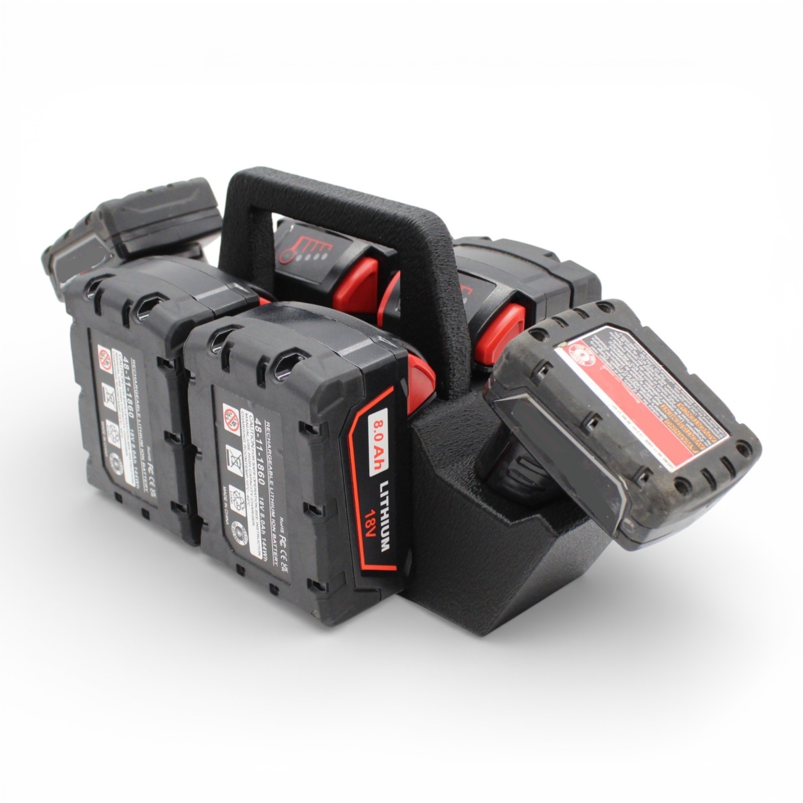 Milwaukee M12 & M18 Battery Caddy Holder 2 Slot M12 + 4 Slot M18 Organizer gallery