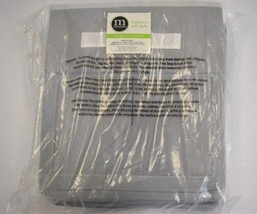 mDesign Fabric Closet Organizer Cube w Clear Window Handle Gray White 4 Pack gallery