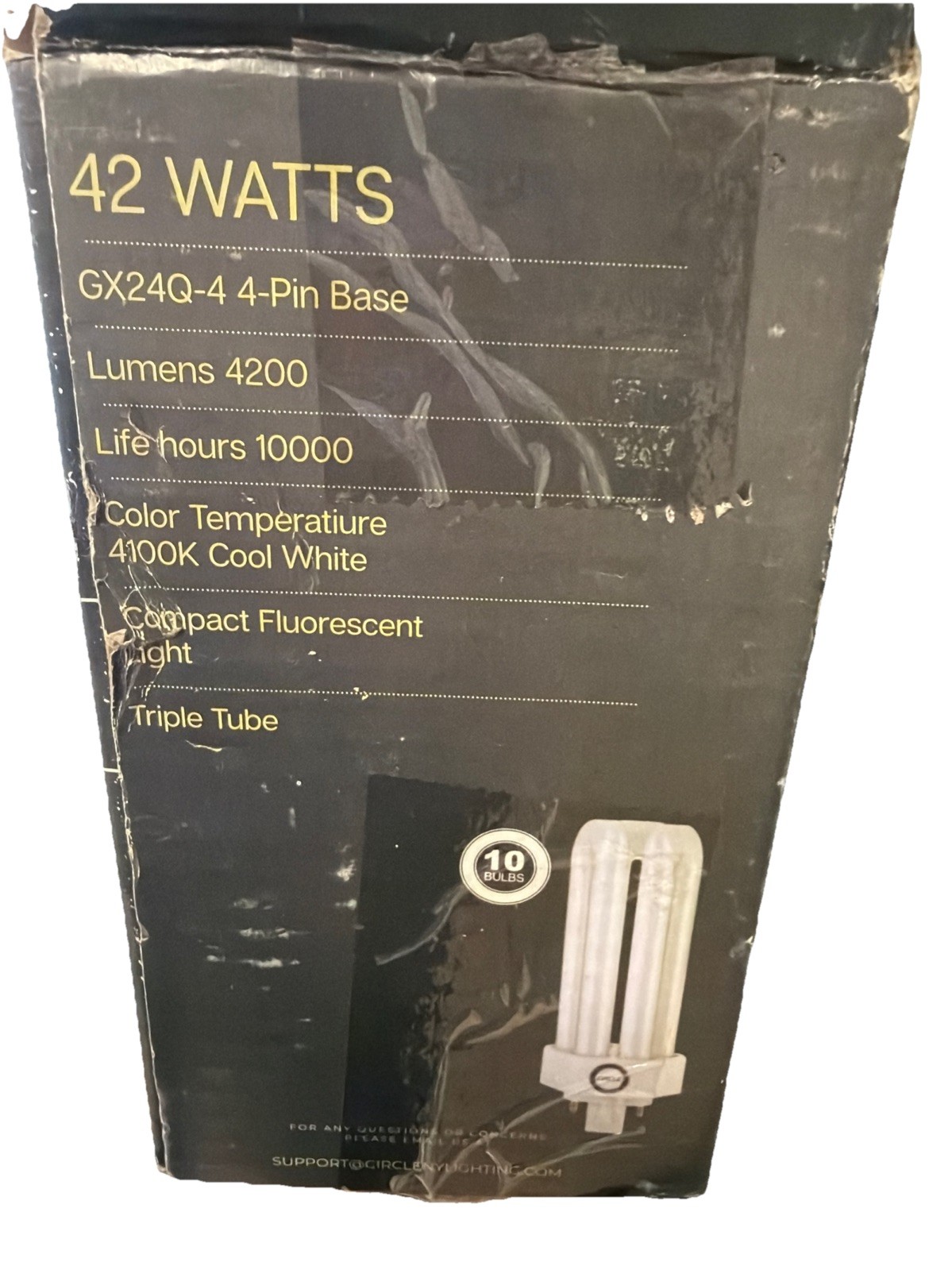 Circle ~ GX24Q-4~ Cool White ~ 42 Watts -4 Pin- Lumens 4200~ 10 pack Open Box gallery