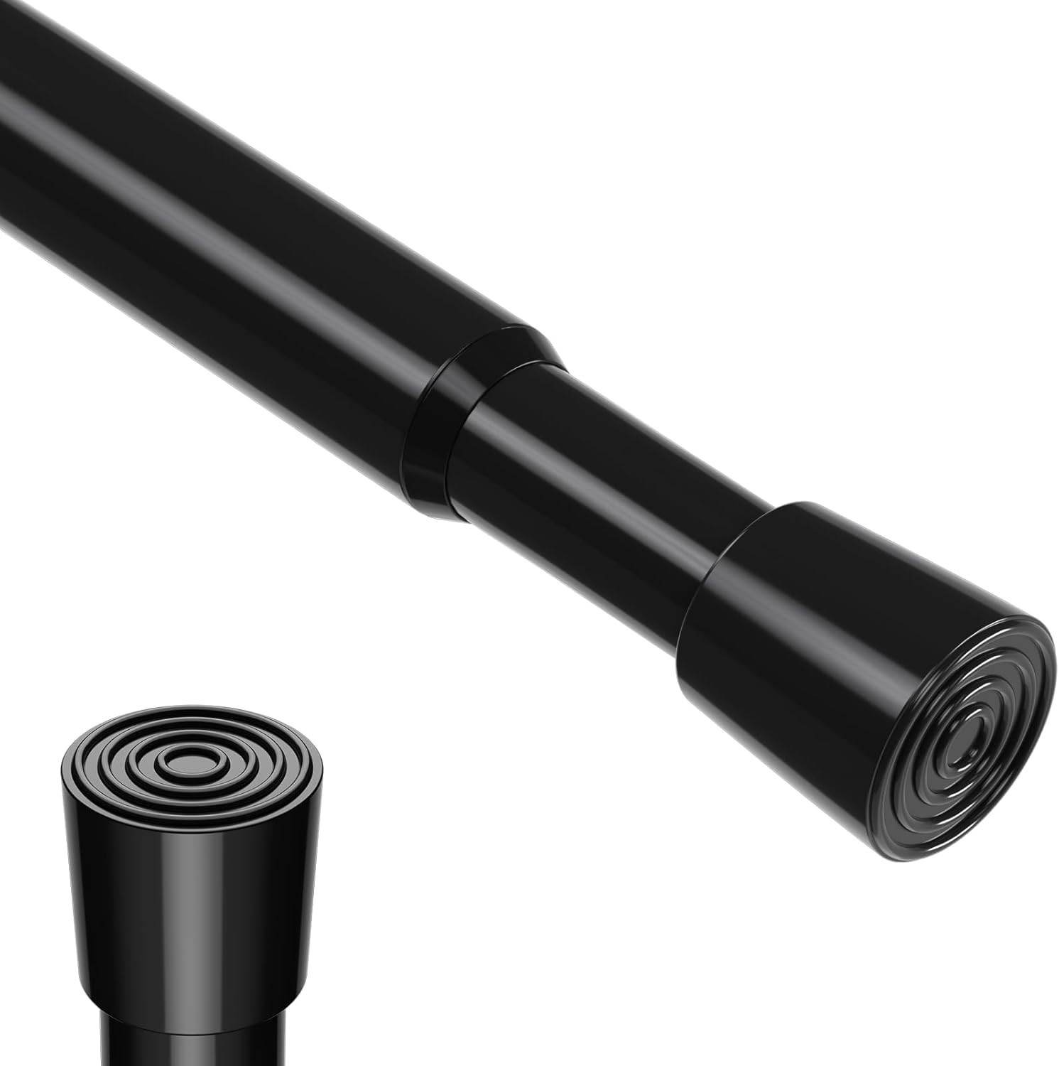 Spring Tension Rod 18-41 Inches No Drilling Adjustable 18-41inch-1P, Black gallery