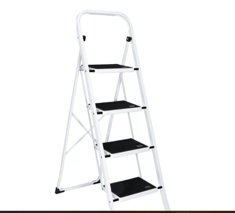 ZENY Portable 4-Step Ladder: Foldable, Handgrip, Anti-Slip - 330 lbs Capacity gallery