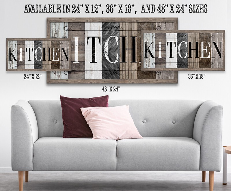 Kitchen in Multi Pattern - Large Canvas Wall Art (Not Wooden) - Stretched Decor gallery