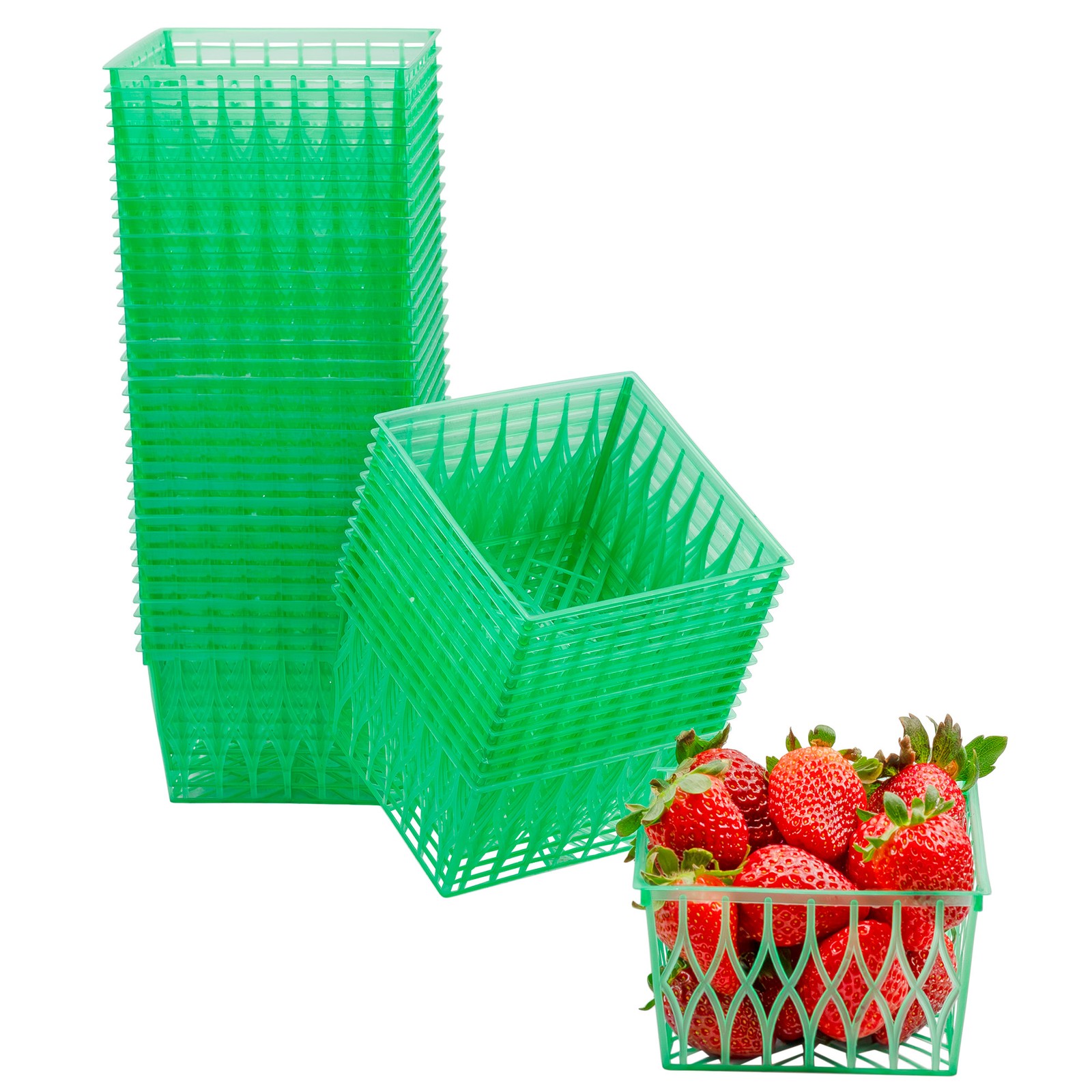 Plastic Berry Baskets, Fruit Boxes for Picking/Crafts gallery